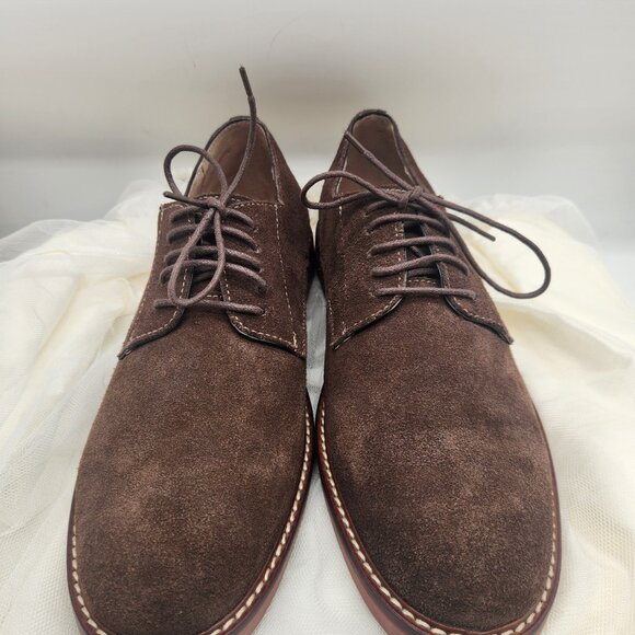 NEW-Aston Grey Collection Mens Suede Oxford Shoes, Size 9, Color: Brown - Picture 6 of 6